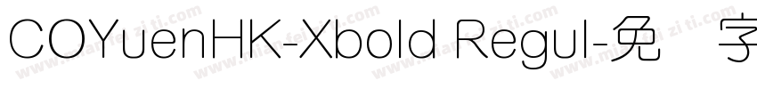 COYuenHK-Xbold Regul字体转换